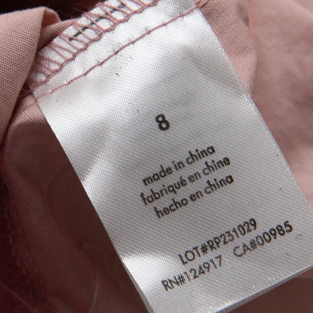 Rachel Parcell Midi Dress Lace Ruffle Evening Short Sleeve Party Pink Size 8 New - Picture 6 of 8